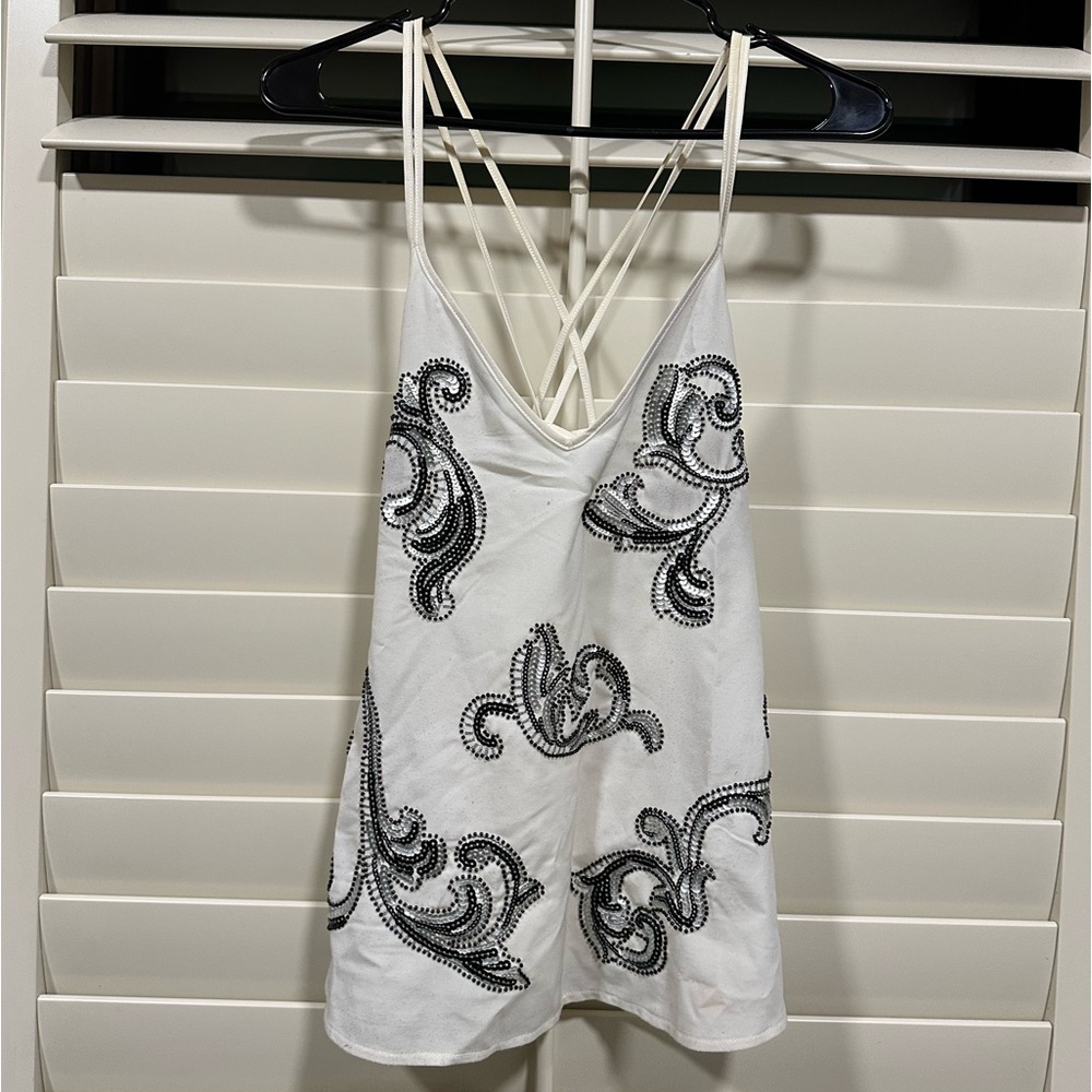 Express Sequin Sleeveless Top